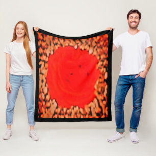 Be mine all the time Tick Tock love poems Tape Fleece Blanket