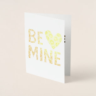 Be Mine Be My Valentine Cheetah Print Foil Card
