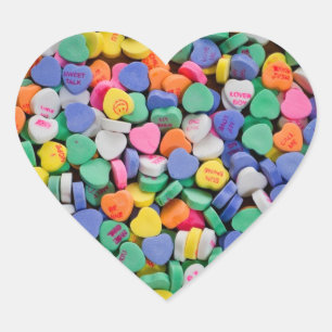 Be Mine Candy Heart Stickers - Valentine Day