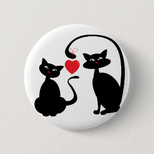 Be Mine Cats 2 Inch Round Button