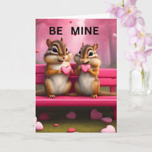 Be mine chipmunks card