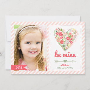 Be Mine Custom Photo Valentine's Day Card