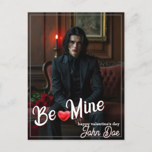 Be Mine – Dark Romantic Valentine Portrait Art Postcard