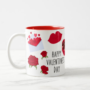 Be Mine Happy Valentine Two-Tone Coffee Mug