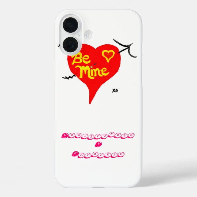 Be Mine Heart Candy Names Case-Mate iPhone Case (Back)