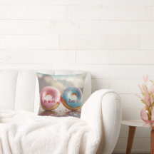 Be Mine & I Do Doughnut Throw Pillow – Sweet & Pla