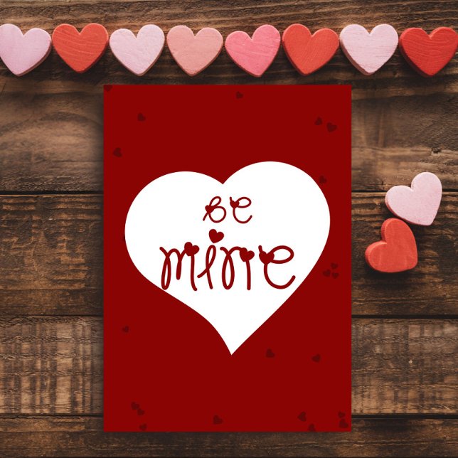 Be Mine Love Hearts Valentine's Day Holiday Card (Creator Uploaded)