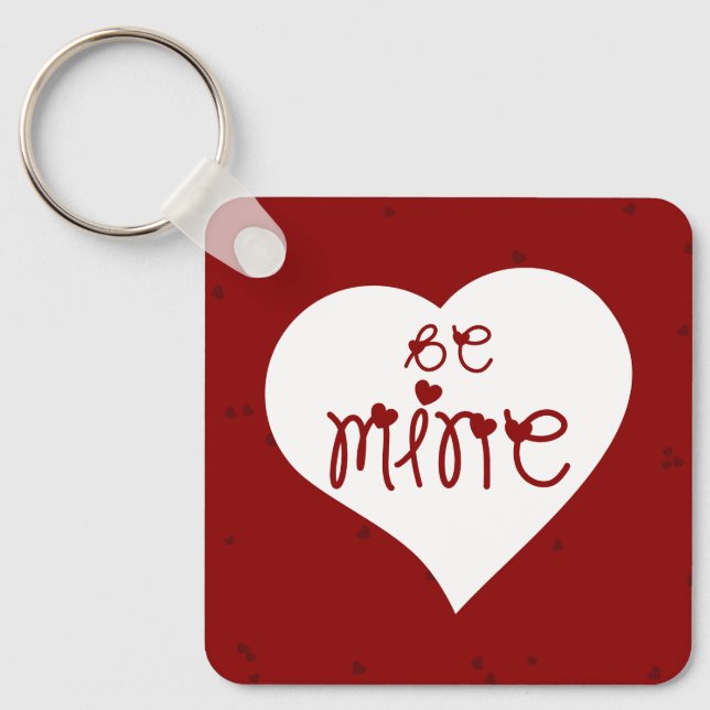 Be Mine Love Hearts Valentine's Day Keychain (Front)