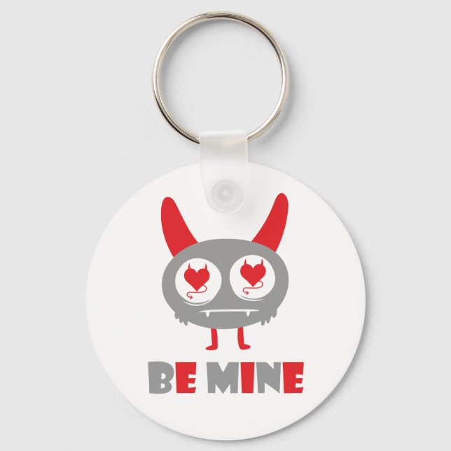 Be mine lover monster keychain (Front)