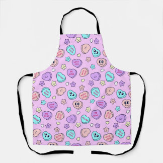 Be Mine Pastel Heart and Star Lavender Apron