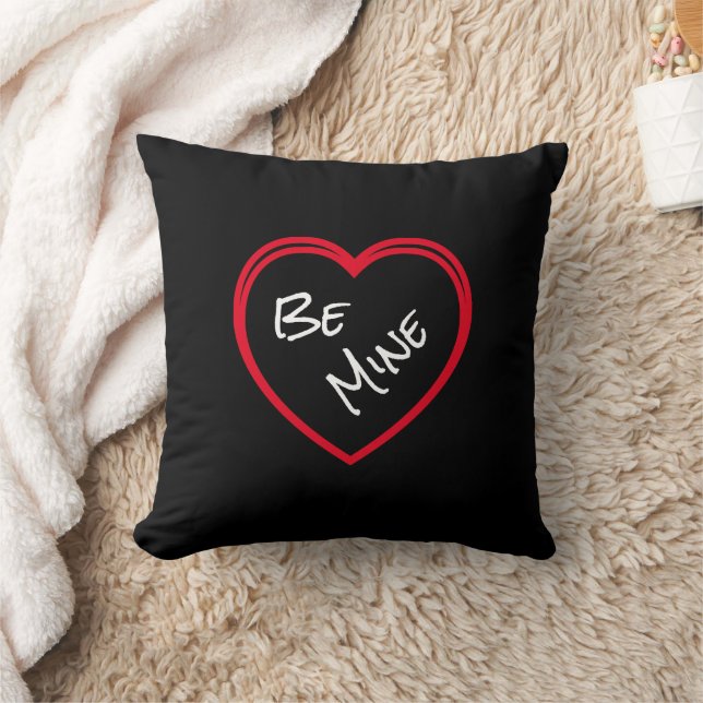 Be Mine Personalized Valentine's Day Throw Pillow (Blanket)