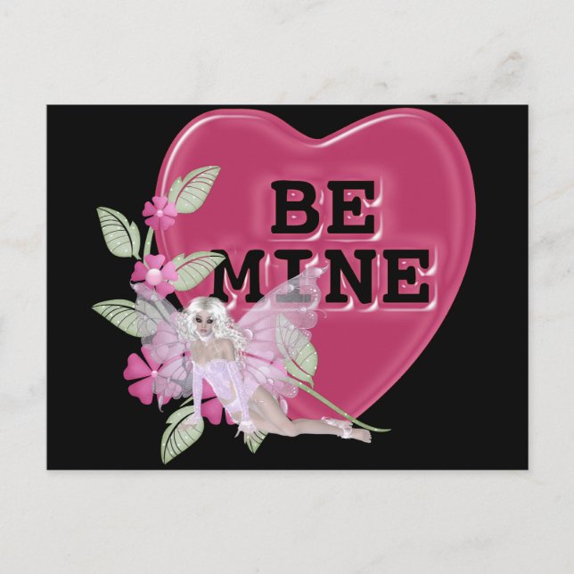 Be Mine Pink Candy Fairy/Fae Design Postcard (Front)