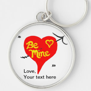 Be Mine Red Heart Keychain