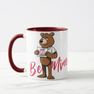 Be Mine Sign Mug, Sweet Valentines Day Romantic  Mug