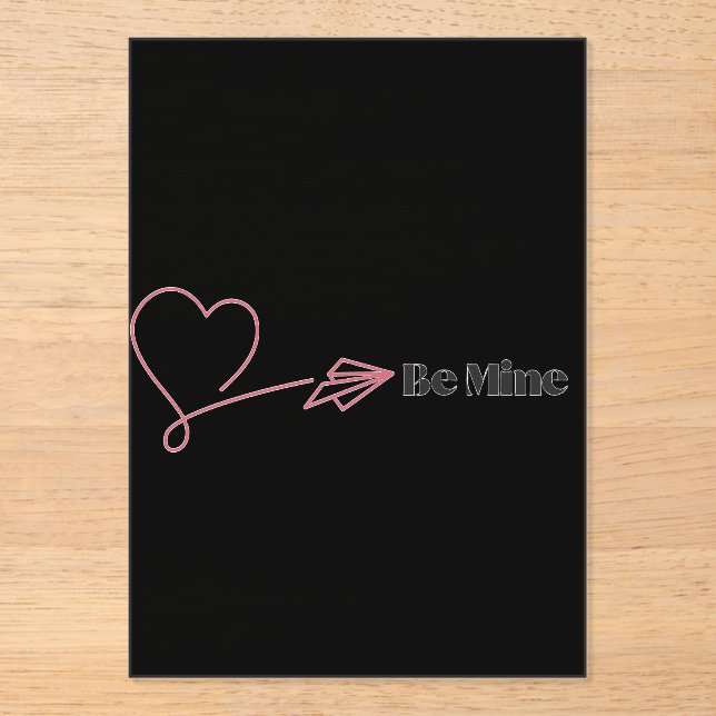 Be Mine: The Romantic Express Acrylic Invitations (Front)