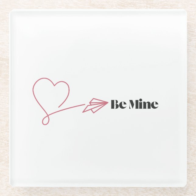 Be Mine: The Romantic Express Glass Coaster (Front)