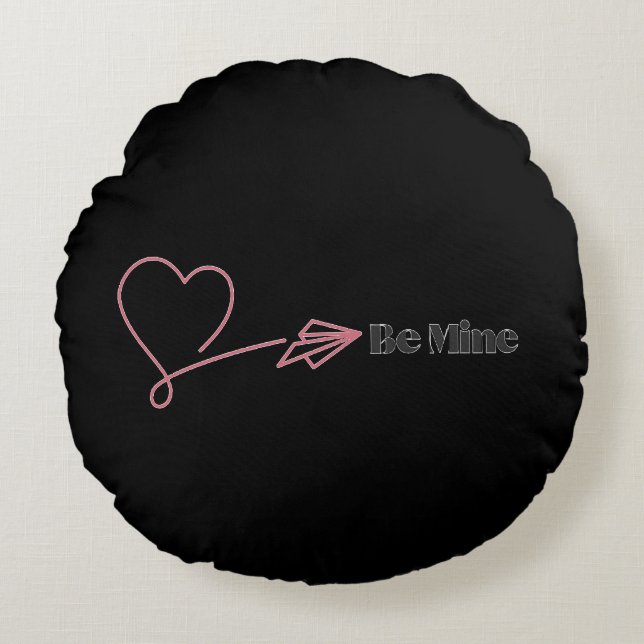 Be Mine: The Romantic Express Round Pillow (Front)