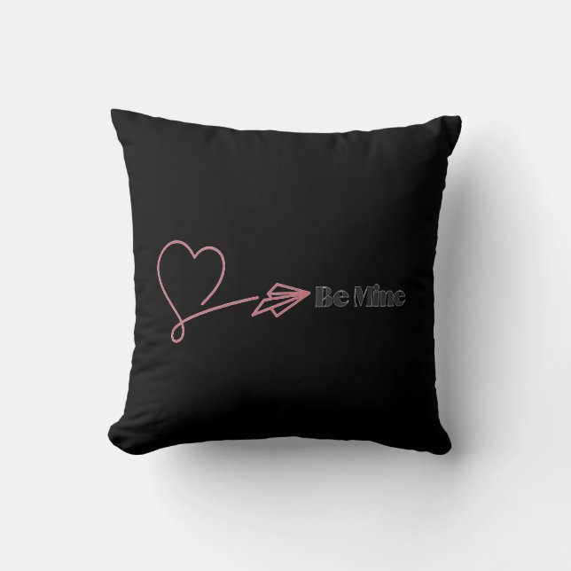 Be Mine: The Romantic Express Throw Pillow (Front)
