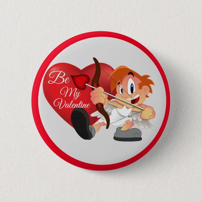 Be Mine Valentine  2 Inch Round Button (Front)