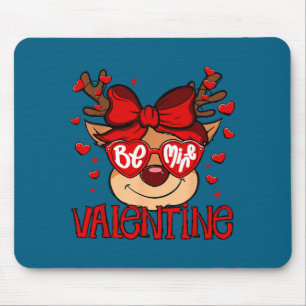 Be Mine Valentine Buck Coquette Bow Girls Valentin Mouse Pad