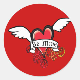 Be Mine Valentine Classic Round Sticker