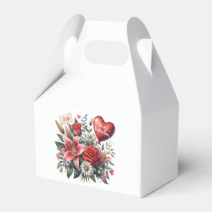 Be Mine Valentine floral/heart  Favor Box