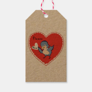 Be Mine Valentine Love Heart Gift Tag