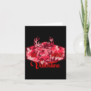 Be Mine Valentine Nk Camo Buck Deer Hunting Valent Thank You Card