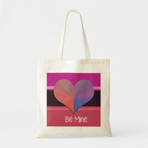 Be Mine Valentine Reflective Heart Tote Bag