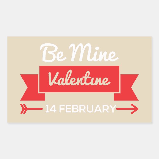 Be Mine Valentine Sticker (Front)