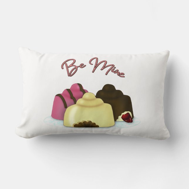Be Mine Valentine's Day Candy Lumbar Pillow (Front)