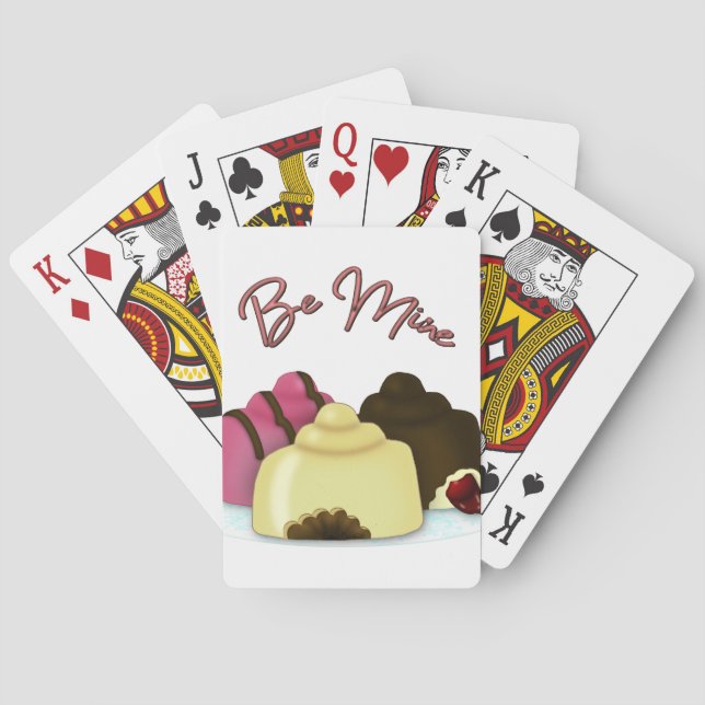 Be Mine Valentine's Day Candy Playing Cards (Back)