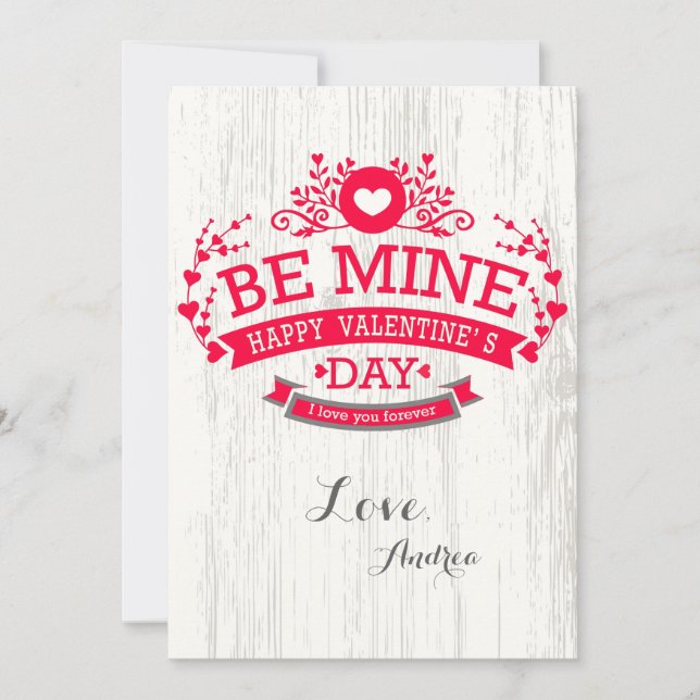Be Mine Valentine's Day Card (Front)