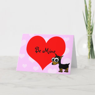 Be Mine Valentine's Day Card with Minpin