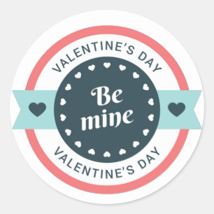 Be Mine Valentine's Day Classic Round Sticker