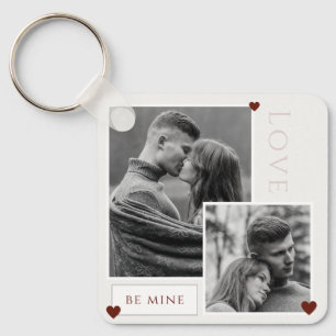 Be Mine Valentine's Day Couple Photo Love Keychain