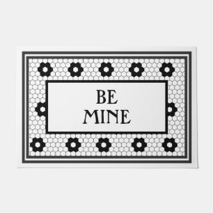 Be Mine Valentine's Day Fun Tile Design Doormat