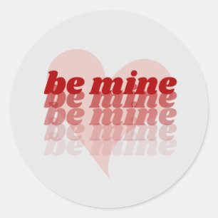 Be Mine Valentines Day Heart Sticker