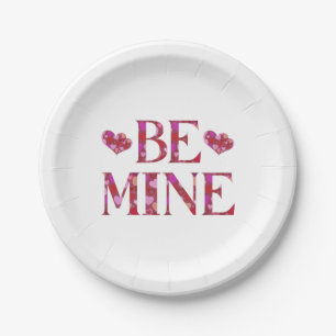 Be Mine Valentine's Day Paper Plates