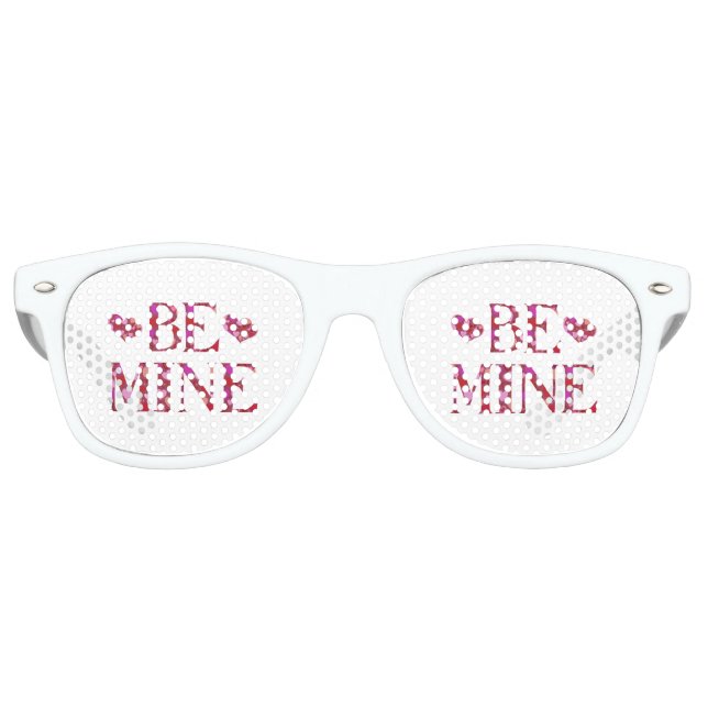 Be Mine Valentine's Day Party Retro Sunglasses (Front)