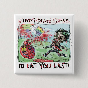 Be Mine Zombie Valentine 2 Inch Square Button