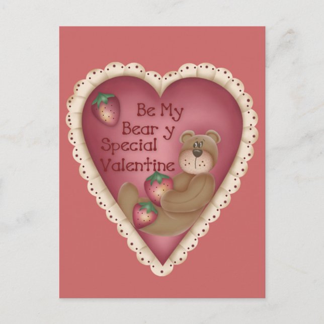 Be My Beary Special Valentine Cartes postales (Devant)