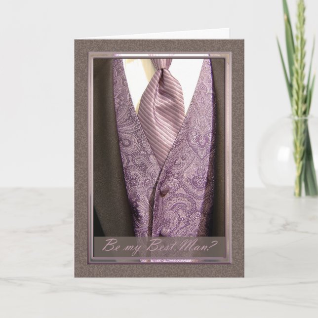 Be my Best Man? Smart and stylish invitation (Front)