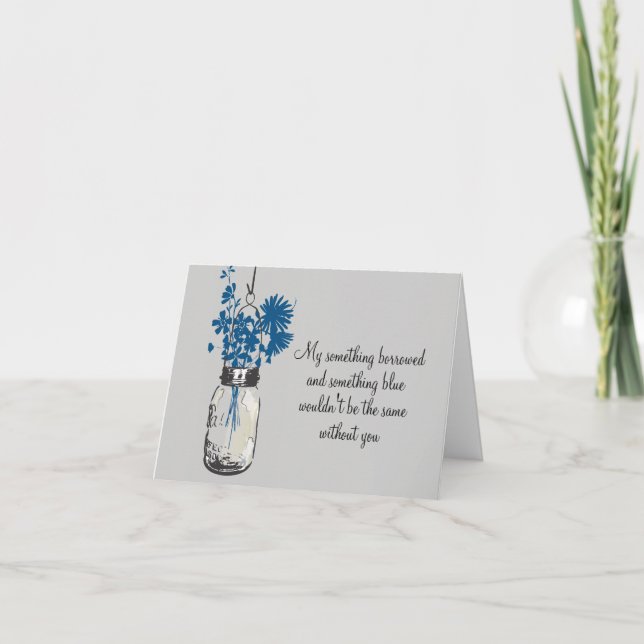 Be My Bridesmad - Mason Jar & Wildflowers Invitation (Front)