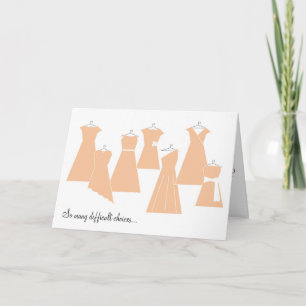 Be my Bridesmaid Card (Peach Dresses)
