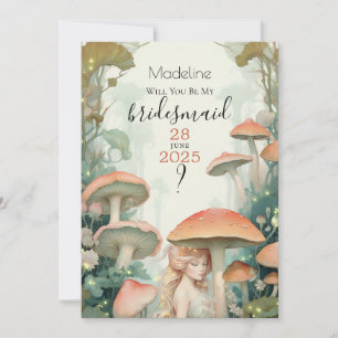 Be my Bridesmaid Fairy's Enchanted Woodland  Invitation