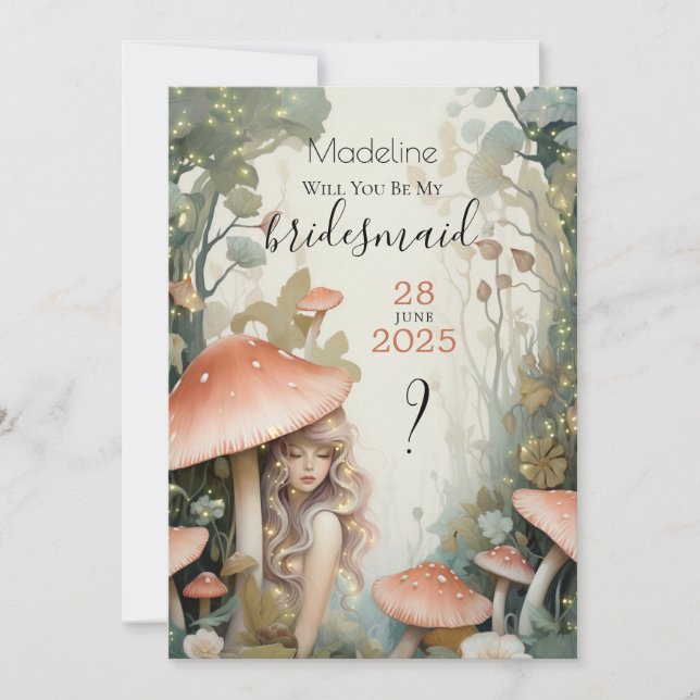 Be my Bridesmaid  Fairy's Secret Haven Invitation (Front)