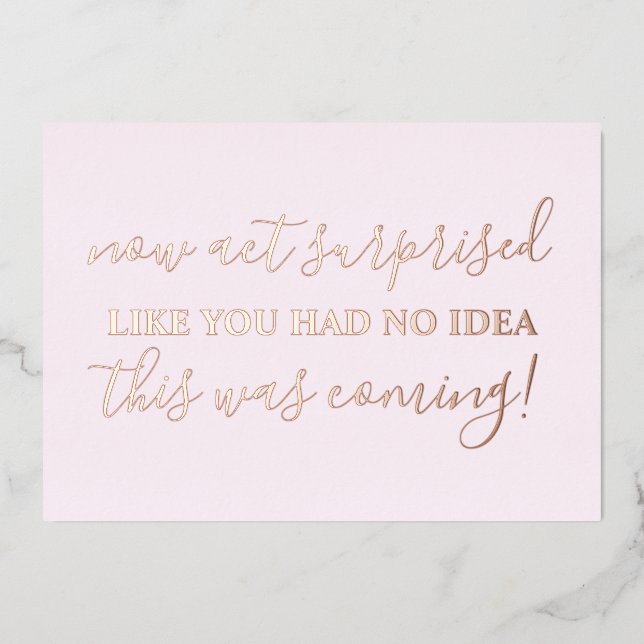 Be My Bridesmaid Funny Act Suprise Photo (Front)