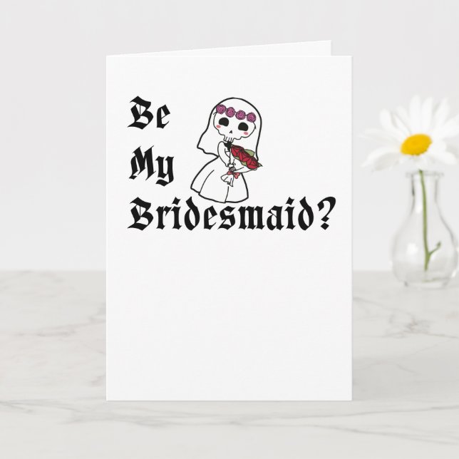 Be My Bridesmaid? Halloween Wedding Proposal Card (Small Plant)