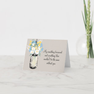 Be My Bridesmaid - Mason Jar and Wildflowers Invitation